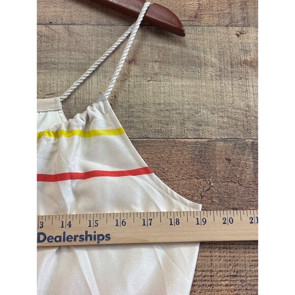 Striped Sleeveless Gianni Bini Dress With Elastic Waist & Adjustable Straps M - Picture 6 of 7